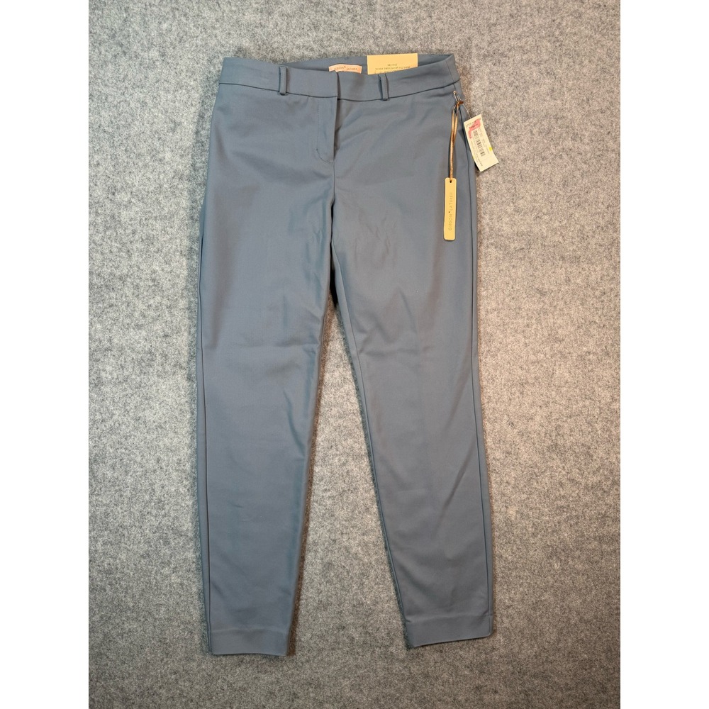 Gibson Latimer Womens Mid Rise Skinny 4-Way Stretch Trousers Blue Size 4 NEW